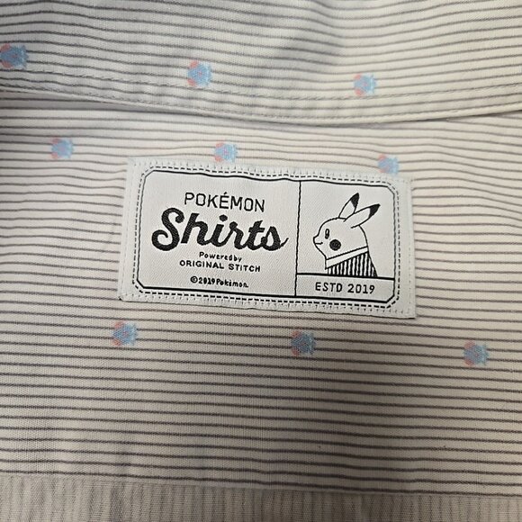 Pokemon Shirt Original Stitch Tentacool Mens Approximate Large Rare Discontinued - Picture 8 of 10